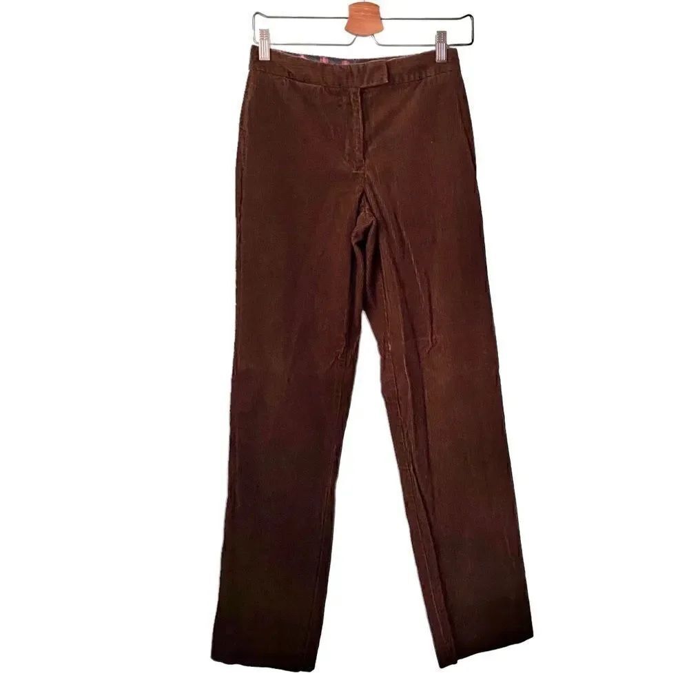 Tommy Hilfiger Brown Velvet Corduroy Straight Leg Pants in Size 2